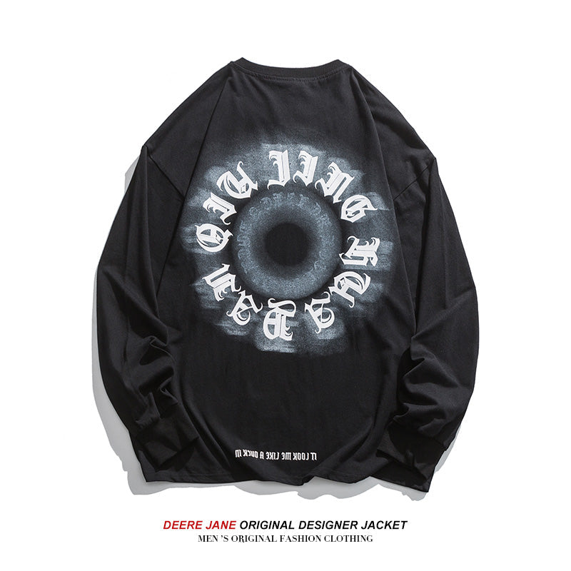 Men Pullover Hoodie Spring Sweater Men Loose Trendy All-Match Spring and Autumn