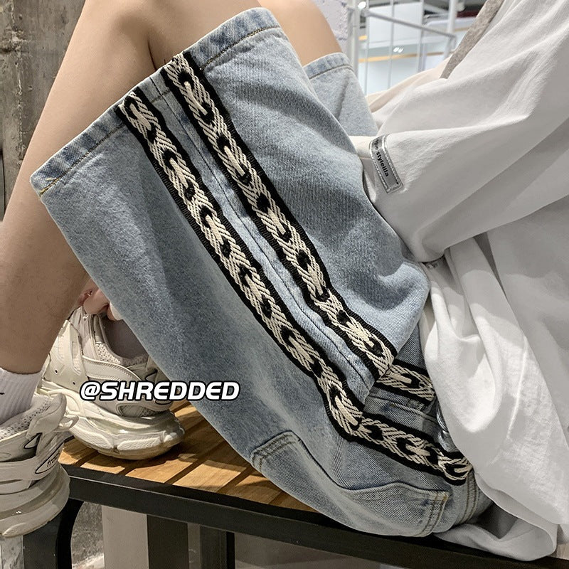 Men Jeans Denim Shorts Men's Summer Vintage Shorts