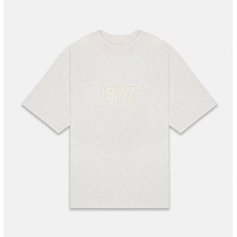 Fog Essentials T shirt Flocking Logo '1977' Loose T shirt