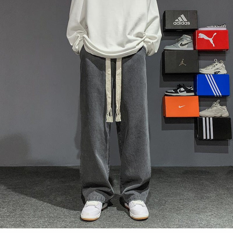 Men Jeans Vintage Jeans Straight-Leg Pants