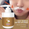 ROZINO Coconut Oil Hair Removal Cream | Gentle & Painless Depilatory for Face, Lips, Arms & Legs | 100g