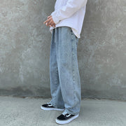 Men Jeans Loose Straight Wide Leg Pants