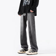 Men Jeans Retro Washed Jeans Spring Oversize Loose Straight Trousers