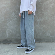 Men Jeans Loose Straight Wide Leg Pants