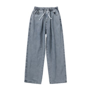 Men Jeans Loose Straight Wide Leg Pants