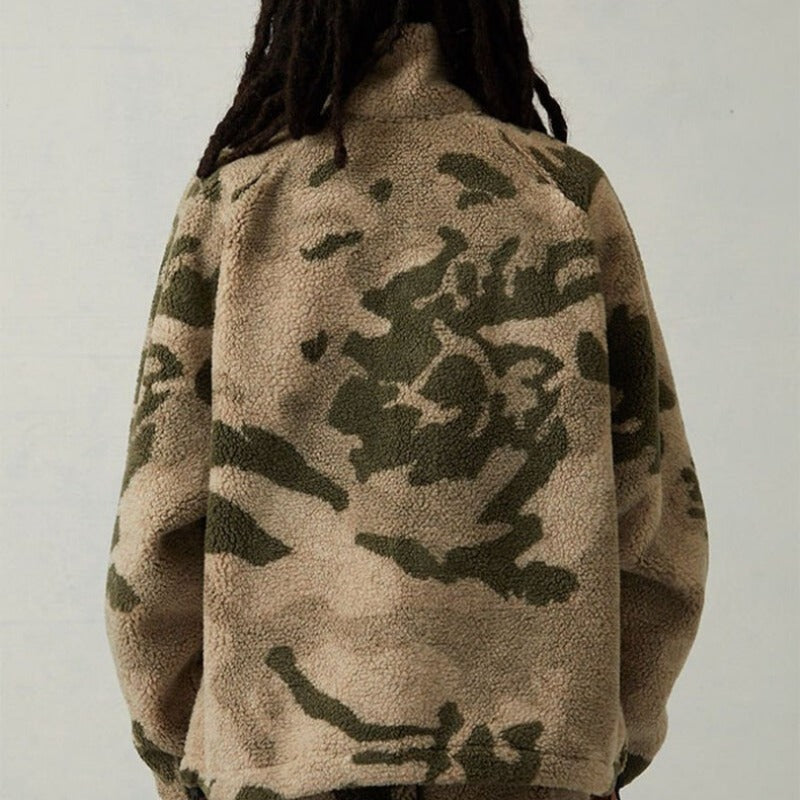 Fog Essentials Sweatshirt Lamb Wool Zip Cardigan Jacket