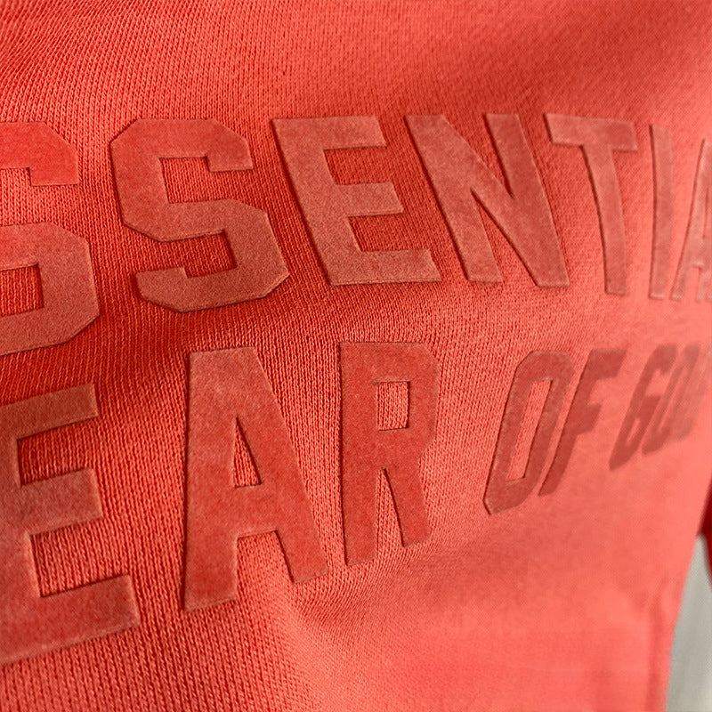 Fog Essentials Hoodie Unisex Flocking Logo Loose Hooded Sweater