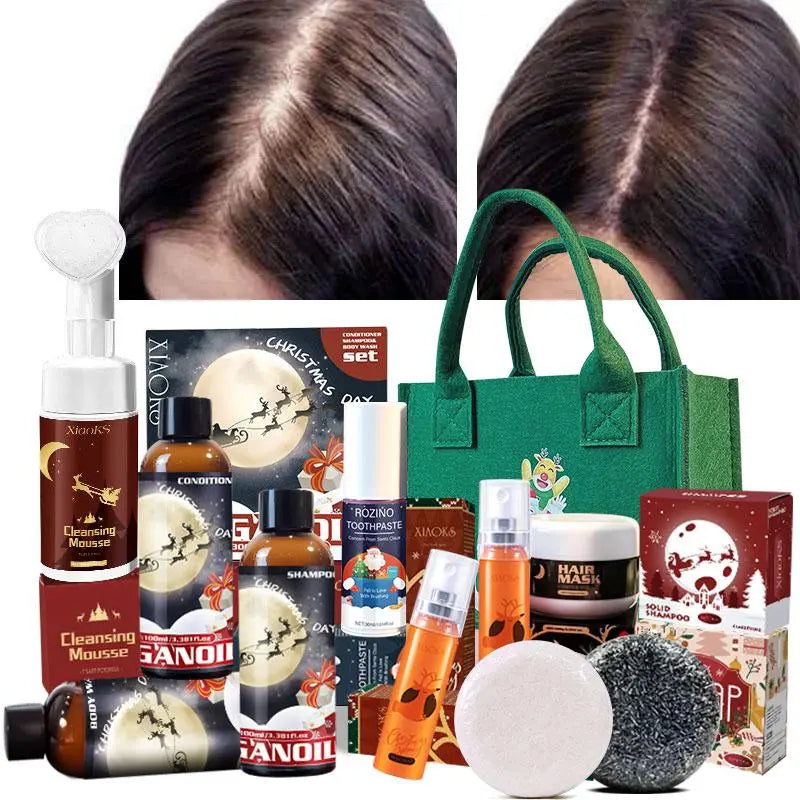 ROZINO Christmas Gift Set for Women - 8 Piece Bath, Body & Hair Care Collection