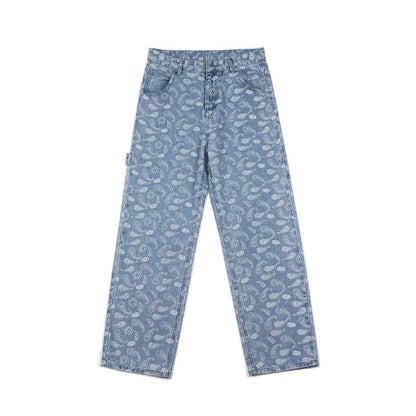 Men Jeans Straight Spring and Autumn Jeans Trousers