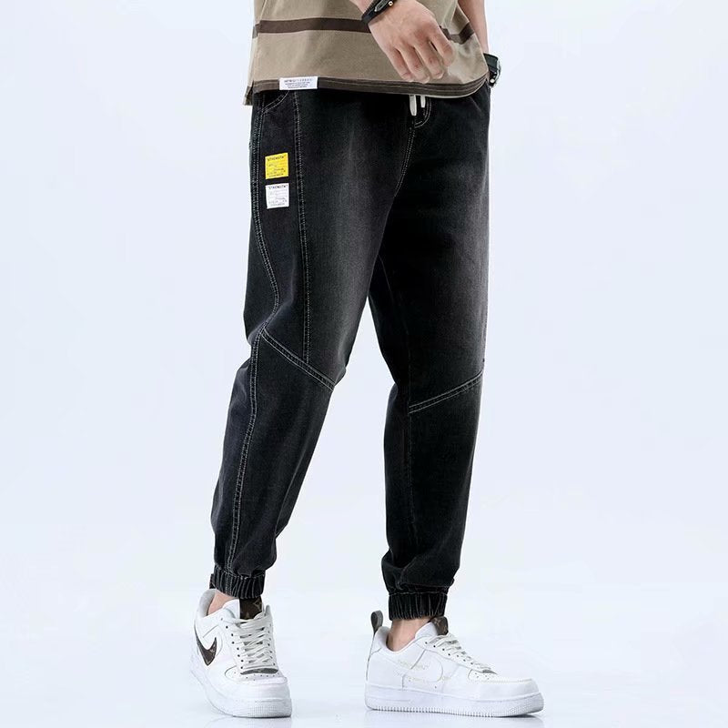 Men Jeans Summer Jeans Men's Loose Tappered Casual Pants