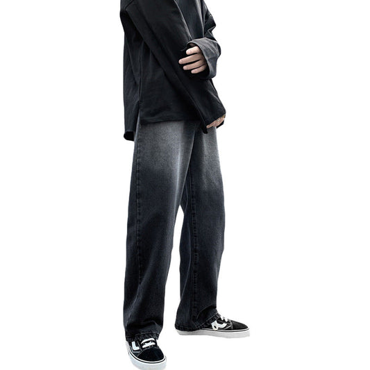 Men Jeans Spring and Autumn Jeans Straight-Leg Trousers