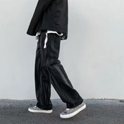 Men Jeans Loose Straight Straight-Leg Wide-Leg Pants