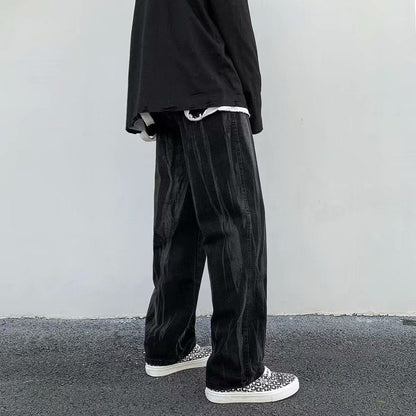 Men Jeans Loose Straight Straight-Leg Wide-Leg Pants