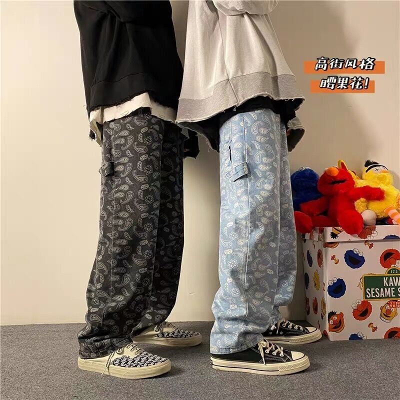 Men Jeans Straight Spring and Autumn Jeans Trousers