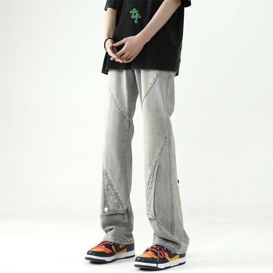 Men Jeans Loose Jeans Summer Oversize Skinny Wide-Leg Straight Pants