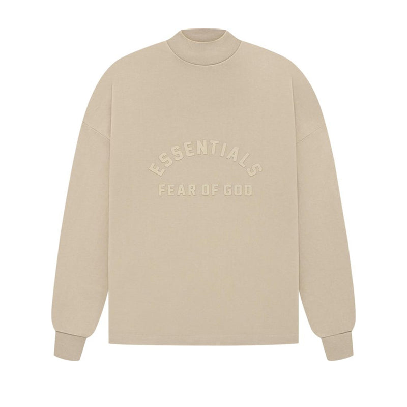 Fog Essentials Long Sleeve T-Shirt Silicone Logo Loose Crew Neck Long Sleeve T-Shirt
