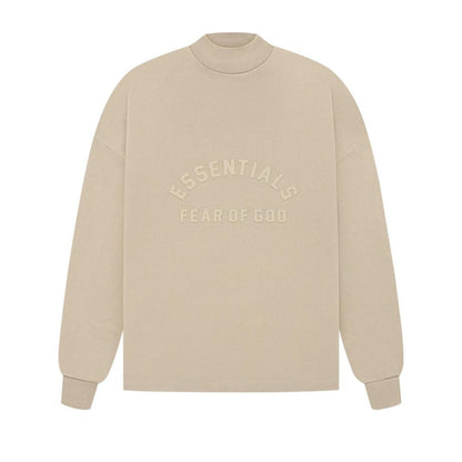 Fog Essentials Long Sleeve T-Shirt Silicone Logo Loose Crew Neck Long Sleeve T-Shirt