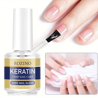 [3 bottles]ROZINO 3 Days Nail Care Keratin Amino Acid Formula for Superior Nail Nourishment Lightweight Moisture Boosting Daily Manicure 16ml