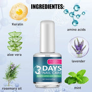 ROZINO 3-Day Nail Care Treatment - Keratin & Amino Acid Formula, 16ml (3 Pack)