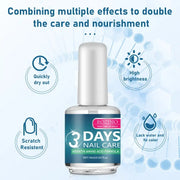 ROZINO 3 Days Nail Care Treatment - Keratin & Amino Acid Formula, 16ml (3 Pack)