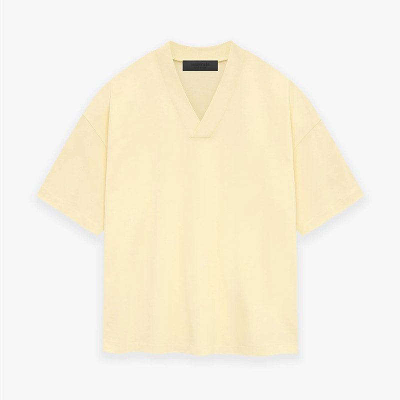 Fog Essentials T shirt Offset Logo Loose V-neck T shirt