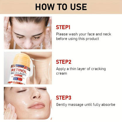 Retinol & Collagen Neck Facial Care Stick, Anti Aging Neckand Décolleté Firming Cream -Tighten and Hydrate Skin Day& Night Neck Tightening Cream Firm Repair SaggingRejuvenates Skin