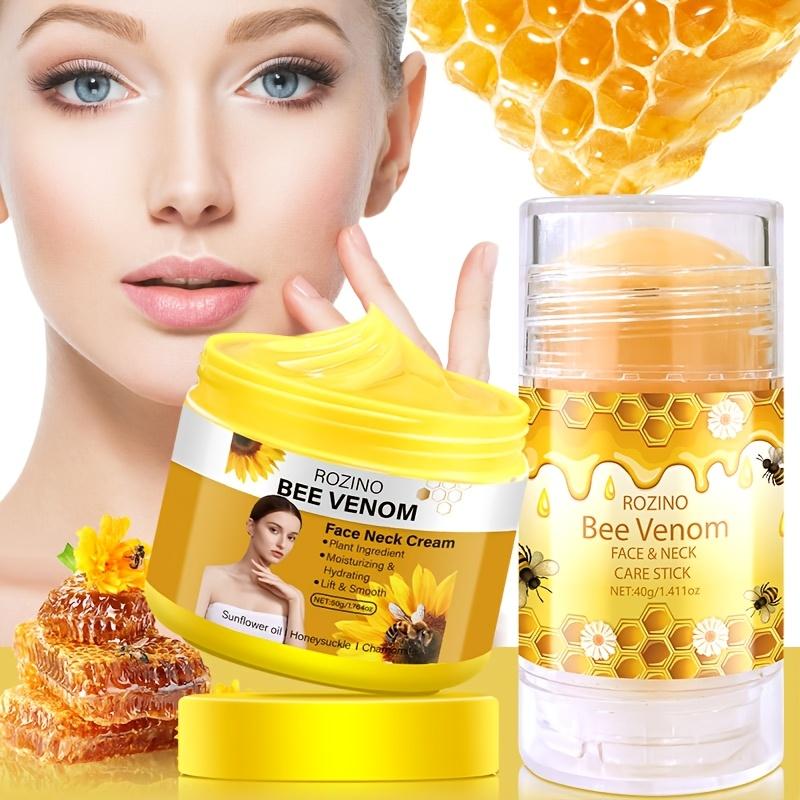 ROZINO 5-Piece Honey Skincare Set - Eye Cream, Lip Balm, Face & Body Moisturizers