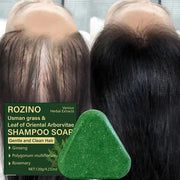ROZINO Herbal Shampoo Bar with Usman Grass, Ginseng & Rosemary for Thinning Hair