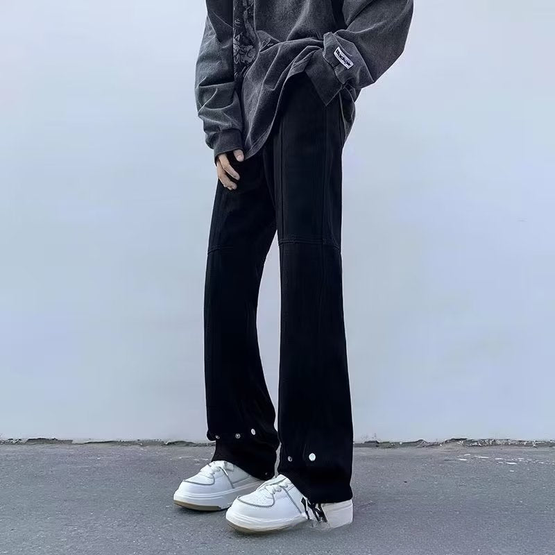 Men Jeans White Jeans Men Spring Retro Straight-Leg Pants Loose Casual Trousers