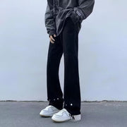 Men Jeans White Jeans Men Spring Retro Straight-Leg Pants Loose Casual Trousers