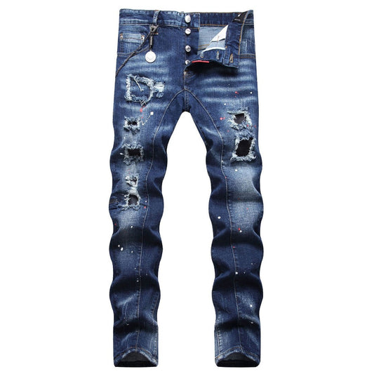 DSQ2 Jeans Distressed Slim-fit Stretch Jeans