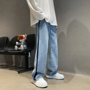 Men Jeans Vintage Jeans Men Autumn and Winter Loose Wide-Leg Straight Trousers