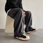Men Jeans Cargo Jeans Men's Summer Washed Old Men's Casual Pants