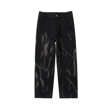 Men Jeans Hiphop Pants Loose Straight Jeans