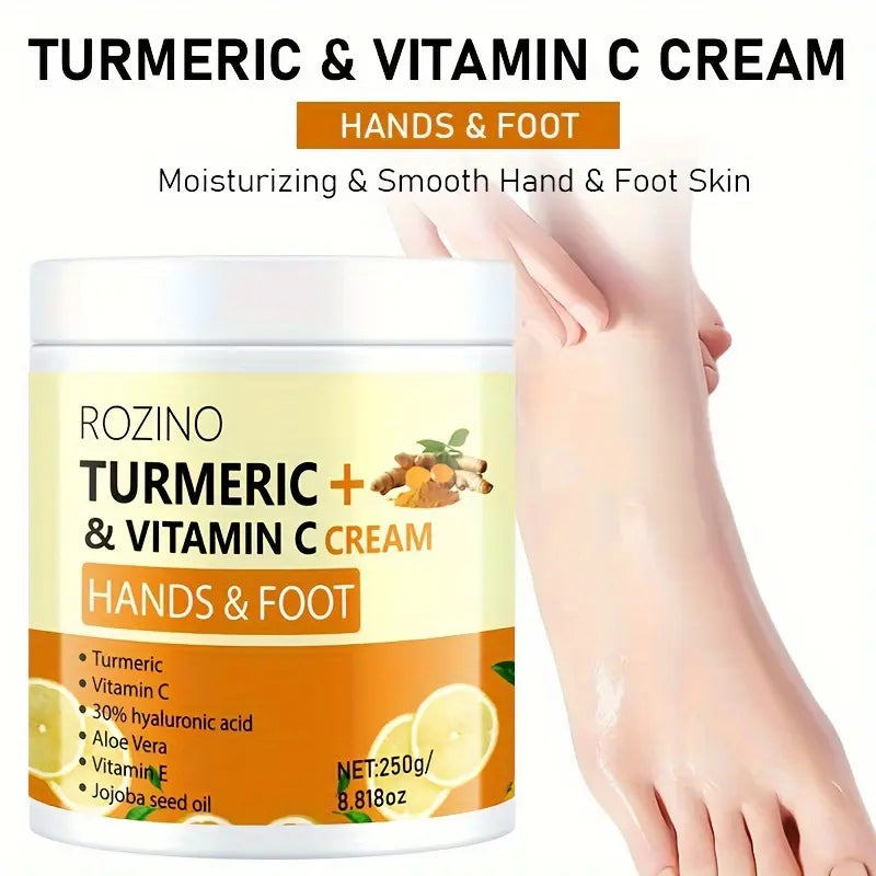 ROZINO Turmeric Firming Cream for Face, Neck, Hands & Feet - 1.69 oz