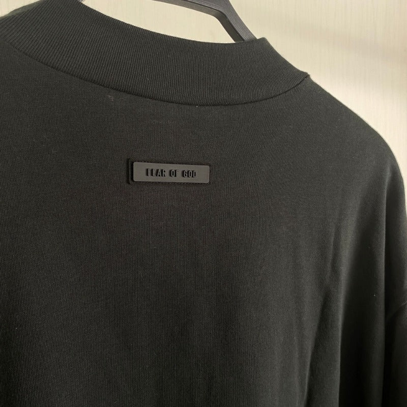 Fog Essentials Long Sleeve T-Shirt Silicone Logo Loose Crew Neck Long Sleeve T-Shirt
