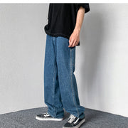 Men Jeans Vintage Hiphop Jeans Loose Straight Cargo Trousers Spring-Autumn Wide-Leg Pants