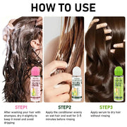 ROZINO 10-in-1 Hair Care Set - Shampoo, Conditioner & Serum (100ml) with Keratin & Jojoba Oil