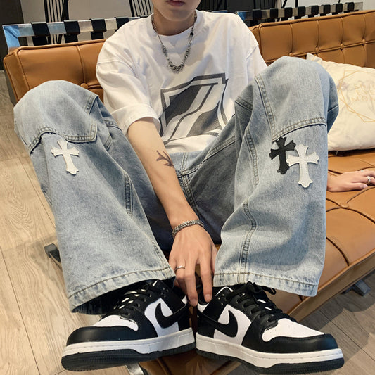 Men Jeans Cross Jeans Men's Summer Loose Trousers