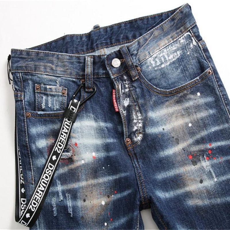 DSQ2 Jeans Distressed Slim-fit Stretch Jeans