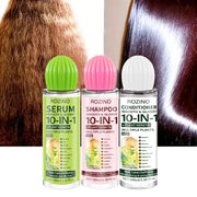 ROZINO 10-in-1 Hair Care Set - Shampoo, Conditioner & Serum (100ml) with Keratin & Jojoba Oil