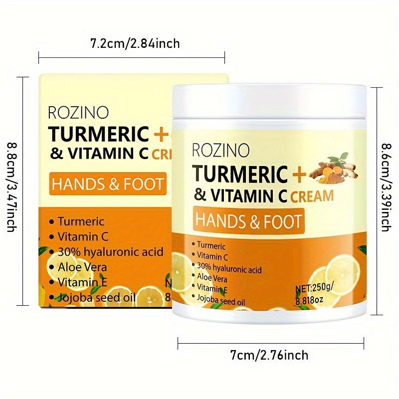 ROZINO Turmeric Firming Cream for Face, Neck, Hands & Feet - 1.69 oz