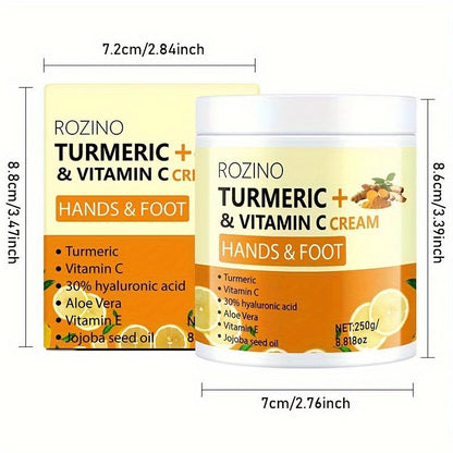 Turmeric hands & foot Firming Cream,Hydrating Anti-wrinkle Tighten Lift Neck Cream for Smooths Wrinkles, Tightening and Lift Skin, Fine lines, Loose & Sagging Skin On Face & Neck 1.69 oz Body Care Smoother Moisturizer Moisture