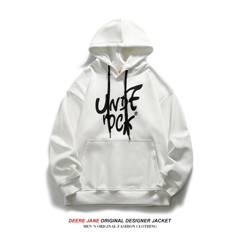 Men Pullover Hoodie Autumn and Winter Cotton Hooded Men's Loose All-Matching