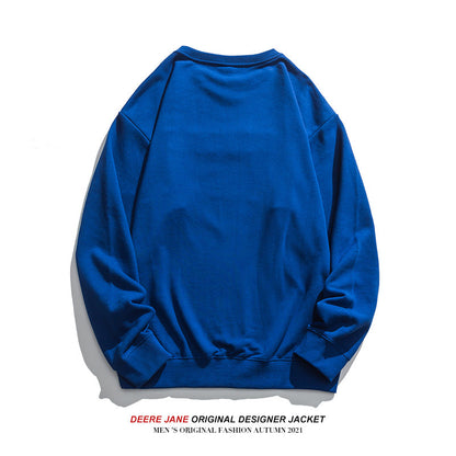 Men Pullover Hoodie Spring Sweater Spring and Autumn Loose Couple Blue