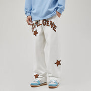 Men Jeans Retro Straight-Leg Pants