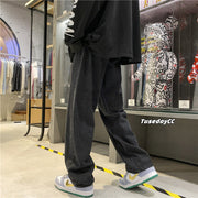 Men Jeans Wide Leg Jeans Men Autumn and Winter Loose Retro Pants