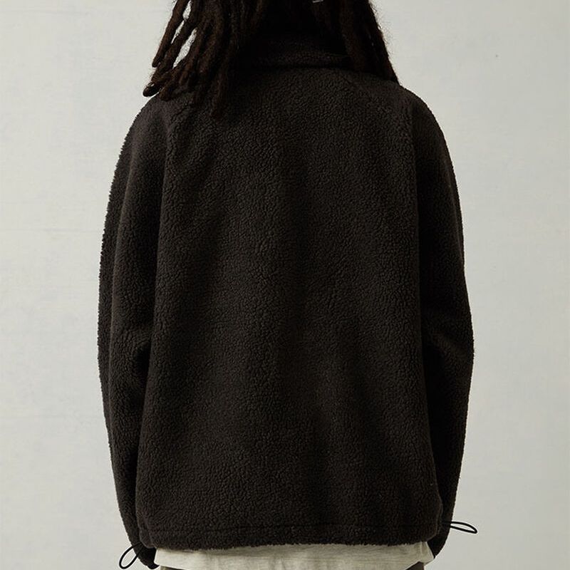 Fog Essentials Sweatshirt Lamb Wool Zip Cardigan Jacket