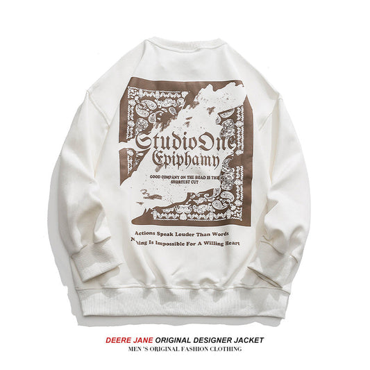 Men Pullover Hoodie Spring Sweater Men American Style Loose All-Match
