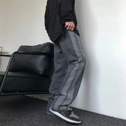 Men Jeans Loose Straight Jeans Fall Casual Wide-Leg Trousers